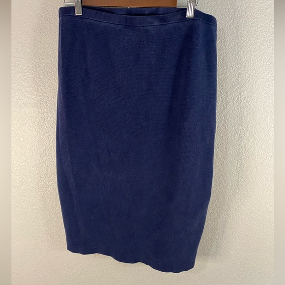 Dresses & Skirts - EILEEN FISHER gorgeous women navy blue pencil skirt midi size large